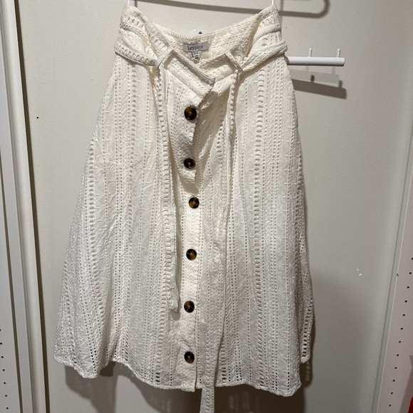 White midi belted skirt - Picture 1 of 4
